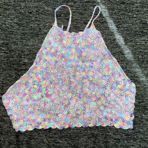 FOREVER21 Knit Rainbow Crop top